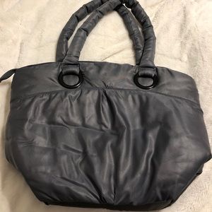 Gray zippered bag